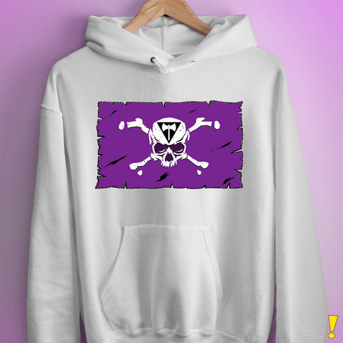 Lesbian Labrys Pride Pirate Flag Hoodie - White